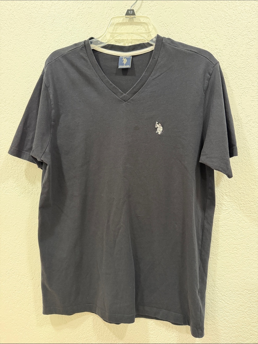 Men’s Polo by Ralph Lauren Black V-Neck Short Sleeve Tee, Size L